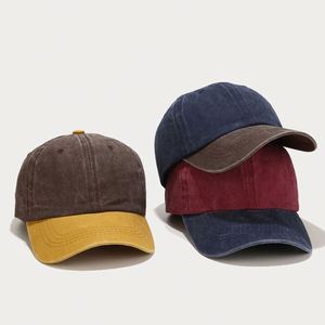 Custom Cap Washed Dad <b>Hat</b> Men 6 Panels 100% Cotton Plain Faded Colour Two Tone Sports Baseball Cap Women Trucker <b>Hat</b> - Product Image 3