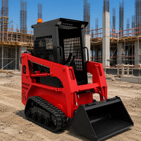 Nouvelle conception de chargeuse compacte à chenilles diesel certifiée EPA, cabine ouverte, carrosserie compacte, chargeuse à chenilles sur roues, puissance élevée pour chantier de construction