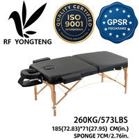 Table de massage en bois à prix réduit, pliable, avec pieds réglables en hauteur, éponge haute densité, usage commercial pour chambre/école/souterrain
