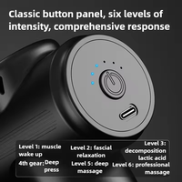 Pistolet de massage musculaire sans fil rechargeable, appareil de thérapie par percussion portatif avec 8 têtes de massage et 6 niveaux de vitesse