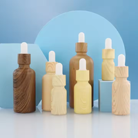 10ml 15ml 20ml 30ml 50ml 100ml flacon compte-gouttes de sérum en bois de bambou huile essentielle bouteilles en verre de carton emballées séparément