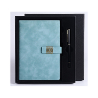 Carnet rechargeable en cuir lisse personnalisable avec fermoir fenêtre PQ A5, coffret cadeau premium en tissu écologique