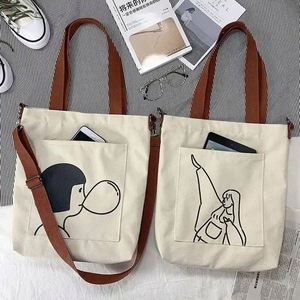 Bolsa de Compras Reutilizable de Lona con Asa Larga, Diseño de Dibujos Animados, Impresión Ecológica con Logotipo Personalizado - Product Image 2