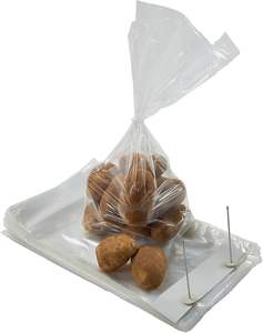 Sac en T-shirt transparent en PEHD micro-perforé, fabriqué à partir de matériaux recyclés, certifié OK <span class=keywords><strong>Compost</strong></span> pour pain, pain grillé, gâteaux et biscuits - Product Image 6