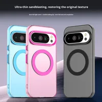 Coque de téléphone magnétique élégante pour Pixel 8 9 9A 10 Pro XL Anti-chute Coque Airbag givrée