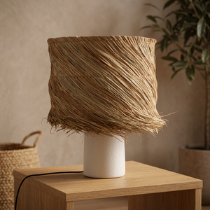 Lampadaire antique en jonc de mer, abat-jour en herbe naturelle tressée, base E26, éclairage LED rustique pour hôtel, salon, chambre à coucher, E27 - Product Image 2