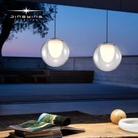 Suspension moderne en aluminium pour artiste avec LED blanc chaud pour la maison, le bureau et le comptoir de bar