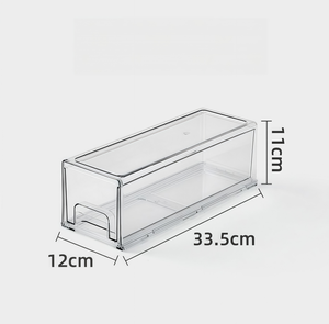 Organisateur de tiroir empilable transparent en PET pour bureau, boîte de rangement anti-poussière transparente pour fournitures de bureau et cosmétiques - Product Image 1