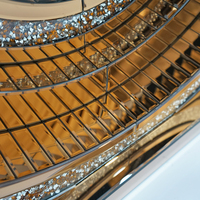 Tables Consoles de Luxe Haut de Gamme avec Miroir pour Entrée, Mobilier de Maison en Diamants de Cristal, Prix Usine Compétitifs