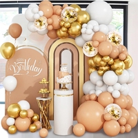 Kit d'arche de guirlande de ballons vert sauge, ballons en latex vert et blanc avec des ballons à confettis dorés pour les décorations de fête prénatale et d'anniversaire