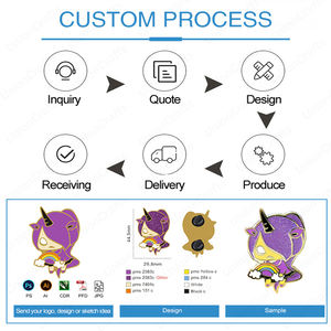 Promotion : Pin's émaillé personnalisé renard, chat, chien – Badge métallique mignon animal plaqué or, rigide ou souple, avec paillettes, pour chapeau ou sac - Product Image 6