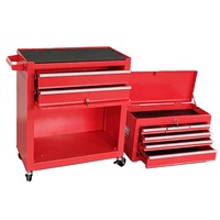 Usine En Gros 8 Tiroirs Grande Capacité En Acier Inoxydable Roulant Stockage Garage Outil Chariot Armoire avec Tapis Antidérapant