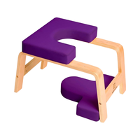 Banc de yoga pliable en PU violet pour la maison, chaise d'équilibre pour le renforcement du tronc, logo personnalisé, relaxation