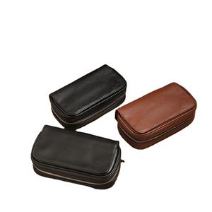 Funda de Pipa portátil de cuero genuino para fumar, bolsa de Pipa de estanco para encendedores y accesorios para fumar - Product Image 1