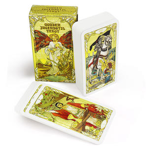 ชุดการ์ดเกมไพ่ทาโรต์แสตมป์ทองคุณภาพสูงพร้อมคู่มือสำหรับผู้ใหญ่ลดตามสั่ง - Product Image 4