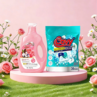 COVY Pod Cuci Pakaian Ramah Lingkungan Sekali Pakai dengan Aroma Mawar Tahan Lama, Kemasan Ekonomis, Kualitas Tinggi Harga Terjangkau