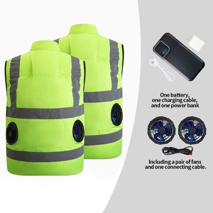 Gilet catarifrangente estivo personalizzato, tuta aria condizionata, tuta da lavoro di raffreddamento, refrigerazione aria condizionata - Product Image 2