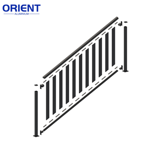 <span class=keywords><strong>Kit</strong></span> de main courante en <span class=keywords><strong>aluminium</strong></span> à faire soi-même au design moderne, largeur populaire 1828,8 mm, <span class=keywords><strong>balustrade</strong></span> d'assemblage avec poteaux, prix par ensemble - Product Image 6