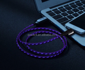 3ft 4ft <span class=keywords><strong>enciende</strong></span> el LED redondo carga cable de carga para iphone6 iphone7 samsung - Product Image 2