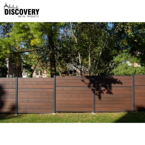 Clôture <span class=keywords><strong>de</strong></span> jardin en WPC écologique Discovery Metal DMWF02 <span class=keywords><strong>de</strong></span> 1,80 m, bois traité sous pression, imperméable, pour la sécurité <span class=keywords><strong>et</strong></span> la décoration des villas <span class=keywords><strong>et</strong></span> des maisons - Product Image 2