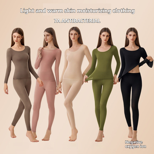 Women Thermal <strong>Longjohns</strong> Long-sleeved Trousers Suit High Elastic and Comfortable Women Long Johns Thermal Set for Women - Product Image 5