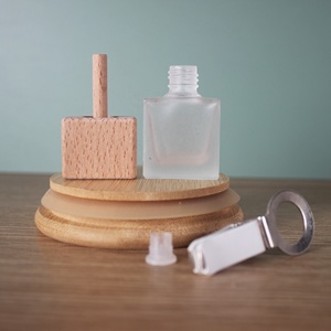 8ml không khí xe cửa hàng nước hoa chai sắt clip trong suốt và mờ trắng chai nước hoa rỗng chai với khuếch tán bằng gỗ thanh - Product Image 5