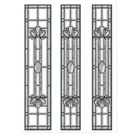 Panneaux de vitraux latéraux pour porte d'entrée - Éclairage extérieur étanche pour hôtel