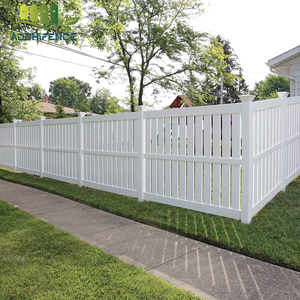Белый виниловый ПВХ забор 6*8 футов полузакрытое ограждение для наружного сада экологичный пластиковый забор - Product Image 3