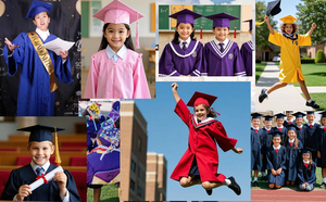 Túnica y Birrete de Graduación 2026 con Logotipo Personalizado, 100% Poliéster, Conjunto de Túnica y Birrete de Graduación para Niños de Jardín de Infancia - Product Image 4