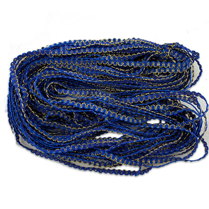 DIY Costura Ouro Prata Thread Lace Aparar 5mm 125m Poliéster U-forma Edged <span class=keywords><strong>Ribbon</strong></span> S-Shape Tatting Braid Guarnição do laço para o traje - Product Image 6