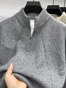 Sweat-shirt polaire personnalisé pour <span class=keywords><strong>homme</strong></span>, col roulé, demi-zip, quart-zip, coupe oversize, épaules tombantes, uni, idéal pour l'<span class=keywords><strong>hiver</strong></span> - Product Image 2