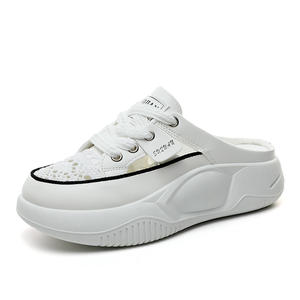 Zapatillas K8630 para mujer, medias zapatillas para mujer, suelas gruesas transpirables para aumentar la altura, sandalias versátiles para mujer - Product Image 3