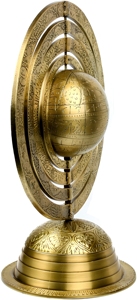 Esfera Armilar de Latón Antiguo de Lujo, Globo Astronómico, Reloj Solar Decorativo, Escultura de Mesa, Decoración Náutica Vintage para el Hogar u Oficina - Product Image 3