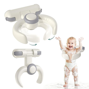 Supporto <span class=keywords><strong>Pieghevole</strong></span> da Parete per Vasca da Bagno per Neonati, Sedia da Doccia Regolabile con Braccioli e Ventosa per il <span class=keywords><strong>Bagnetto</strong></span> dei Bambini - Product Image 1