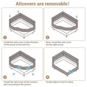 104.3 "प्लग कॉर्डरॉय 4-सीट सोफा, आधुनिक क्लाउड सोफे w/तकिए, लिविंग रूम/बेडरूम/कार्यालय/अपार्टमेंट के लिए परिवर्तनीय लाउंज - Product Image 2