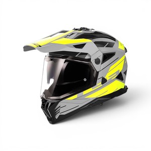 Casco Enduro Ls2 Mx702 Pioneer II Giallo Fluorescente Grigio Nero Taglia Media in Termoplastico - Product Image 1
