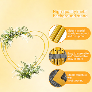 LANJO Metal <b>Wedding</b> Heart Shaped Arch <b>Backdrop</b> <b>Stand</b> Balloon Arch <b>Stand</b> for Floral Balloon <b>Wedding</b> Photo Background Decorations - Product Image 3