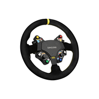 SIMSONN Sim Racing Volant de course USB en Fiber de carbone avec HUB Bouton de commutation Plaque Joysticks Contrôleurs de jeu pour PC