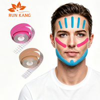 Bande de kinésiologie pour lifting facial, vente en gros, OEM, drainage lymphatique personnalisé, bandage facial sportif sans latex, marque privée, certifié CE ISO