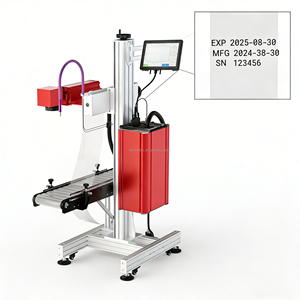 Flying Online CO2 Laser Batch Date Coding &amp; <strong>Engraving</strong> <strong>Machine</strong> with DXF/DWG Support for Plastic PET Bottle Beverage Industry - Product Image 2