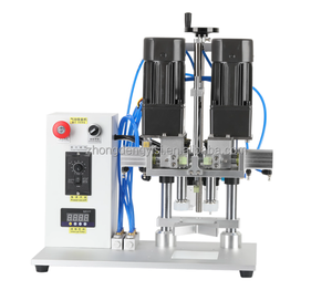 Machine de scellage semi-automatique électrique de bureau pour bouteilles en plastique, canettes et bouteilles en verre, avec système de capsulage rotatif pour applications alimentaires et de boissons - Product Image 1