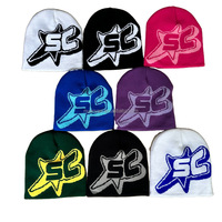 2025 automne hiver bonnet avec Logo personnalisé imprimé Jacquard tricot chapeaux unisexe homme femme chapeaux chauds