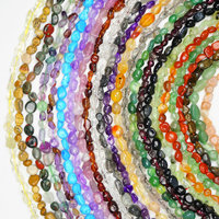 Perles en vrac Xulin 6*8mm de pierres naturelles irrégulières : Lapis Lazuli, Améthyste, Citrine, Quartz Rutile, Pierre de Lune
