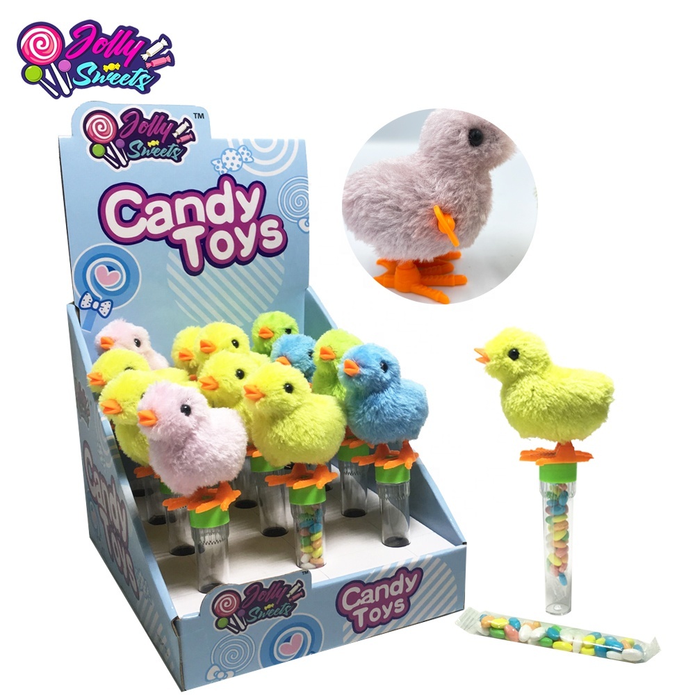 4 Pcs Jouet à Remonter de Pâques - Poulet en Peluche Sautant pour Enfants avec Poussins Mécaniques - Poussin - Poussin - Jeux - Jouets