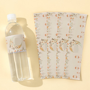 Etiquetas Personalizadas para Botellas de <span class=keywords><strong>Agua</strong></span>, Etiquetas Adhesivas para Botellas de Jugo de Plástico, Etiquetas para Botellas para Bodas, Fiestas Empresariales - Product Image 1