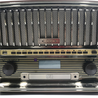 Tourne-disque vinyle classique au design vintage avec radio FM USB/SD