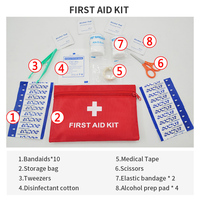 Kit de Réparation de Pneu d'Urgence et de Sécurité pour Voiture et Véhicule, 13 Pièces, avec Pompe à Air Portable et Compresseur