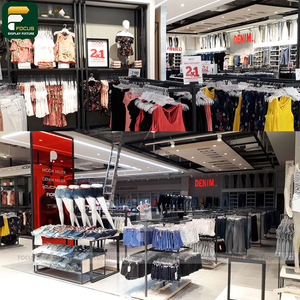 ชั้นวางเสื้อผ้าพร้อมชั้นเก็บของ ชั้นวางเสื้อผ้าสำหรับร้านค้าปลีกเสื้อผ้า - Product Image 5