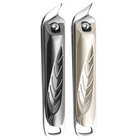 Coupe-ongles en acier inoxydable personnalisé à lame courbée avec large ouverture de mâchoire pour les ongles des doigts et des orteils, avec récupérateur intégré