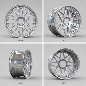Rines CALIBER <span class=keywords><strong>XCEL</strong></span> de 2 Piezas, Forjados, con Borde Escalonado, Multirradio, Pulidos a Espejo, de 17-22 Pulgadas, PCD 5x112 5x120 - Product Image 2